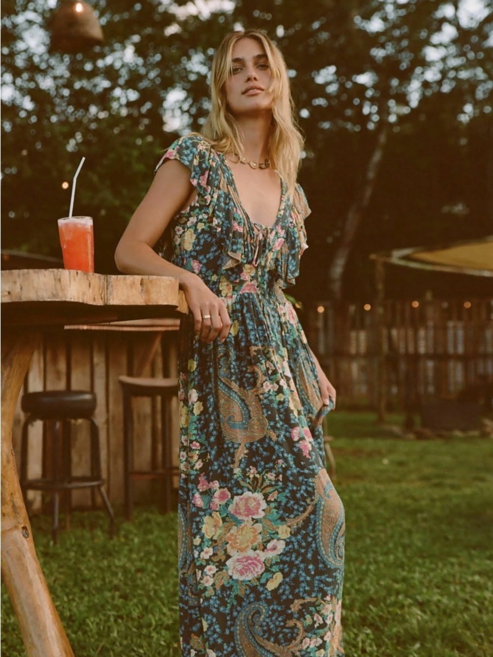 Nolee Maxi Dress in Slate